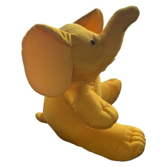 Yellow Elephant Nylon Parachute Hard Stuffed Animal Plush 9" - Picture 2 of 5
